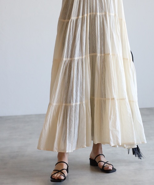 ap retro（アプレトロ）の「インド綿ティアードキャミロングワンピース【ZOZO限定アイテム】（ワンピース・レディース・ブラック/ブラウン/アイボリー/モカ・FREE）」の9枚目の写真