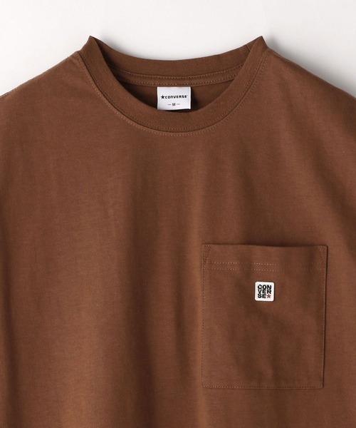 CONVERSE（コンバース）の「CONVERSEフレンチスリーブTシャツ（Tシャツ/カットソー・レディース・ダークブラウン/ホワイト/ブラック・FREE）」の14枚目の写真