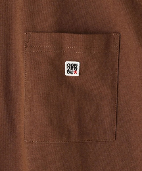 CONVERSE（コンバース）の「CONVERSEフレンチスリーブTシャツ（Tシャツ/カットソー・レディース・ダークブラウン/ホワイト/ブラック・FREE）」の5枚目の写真