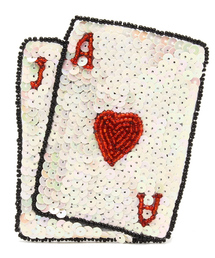 Ray BEAMS | LOTUS PINK / トランプ ブローチ(ブローチ/コサージュ)