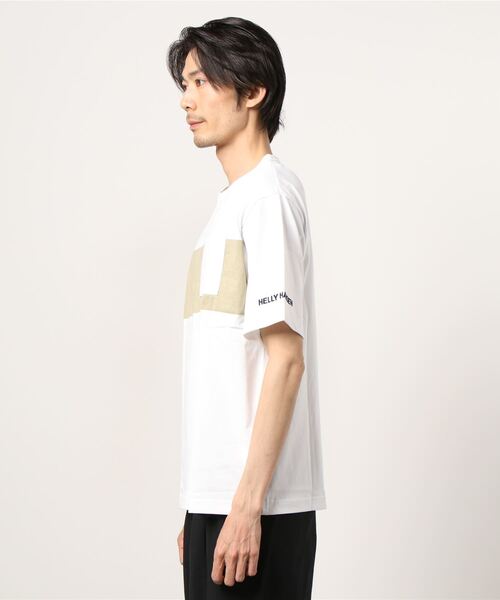 HELLY HANSEN（ヘリーハンセン）の「ヘリーハンセン HELLY HANSEN アウトドア 半袖Tシャツ S/S Border Tee(S/Sボーダーティー)（Tシャツ/カットソー・メンズ・ベージュ/ネイビー・M/L）」の4枚目の写真