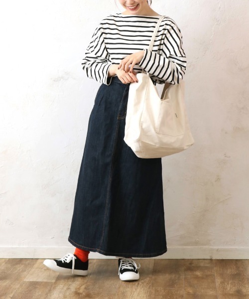 Per sist ence(パーシエンス)の「Per sist ence/パーシエンス パイピングハンドルラフトート(トートバッグ・レディース・ブラック/ベージュ/グレー/カーキ/アイボリー/B/A/ネイビー/インディゴブルー・FREE)」の20枚目の写真