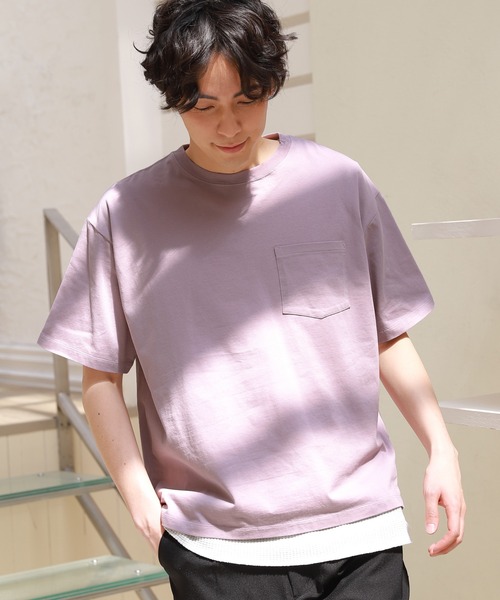 LAKOLE（ラコレ）の「【2点SET】タンクセットTシャツ / 947652（Tシャツ/カットソー・メンズ・グレー/ブラック/ラベンダー/ベージュ・MEDIUM/X-LARGE/LARGE）」の4枚目の写真
