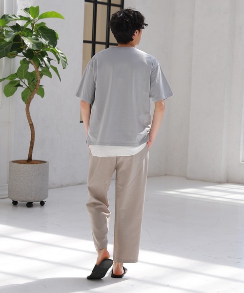 LAKOLE（ラコレ）の「【2点SET】タンクセットTシャツ / 947652（Tシャツ/カットソー・メンズ・グレー/ブラック/ラベンダー/ベージュ・MEDIUM/X-LARGE/LARGE）」の11枚目の写真