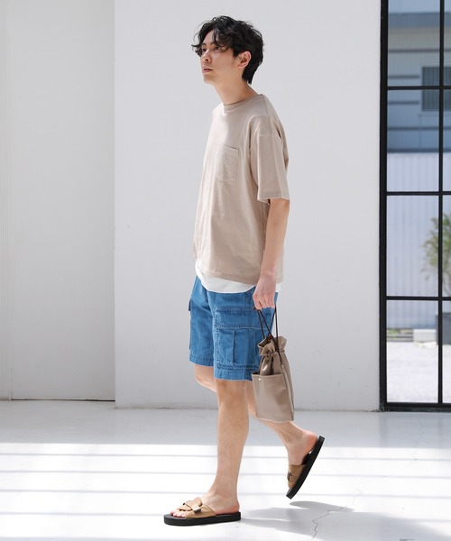 LAKOLE（ラコレ）の「【2点SET】タンクセットTシャツ / 947652（Tシャツ/カットソー・メンズ・グレー/ブラック/ラベンダー/ベージュ・MEDIUM/X-LARGE/LARGE）」の6枚目の写真