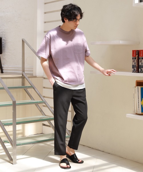 LAKOLE（ラコレ）の「【2点SET】タンクセットTシャツ / 947652（Tシャツ/カットソー・メンズ・グレー/ブラック/ラベンダー/ベージュ・MEDIUM/X-LARGE/LARGE）」の18枚目の写真