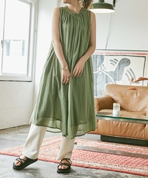 WEGO/【ZOZOTOWN&一部店限定】コットンフリルネックワンピース