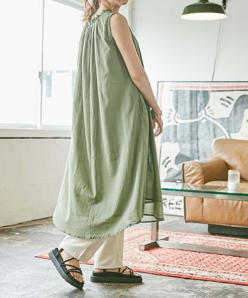 WEGO(ウィゴー)の「WEGO/【ZOZOTOWN&一部店限定】コットンフリルネックワンピース(ワンピース・レディース・ホワイト/ベージュ/カーキ/イエロー・FREE)」の17枚目の写真