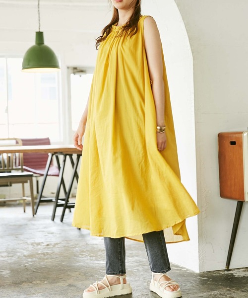 WEGO(ウィゴー)の「WEGO/【ZOZOTOWN&一部店限定】コットンフリルネックワンピース(ワンピース・レディース・ホワイト/ベージュ/カーキ/イエロー・FREE)」の20枚目の写真