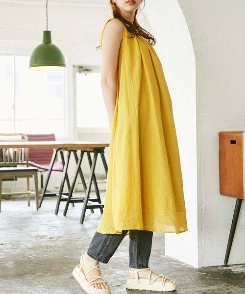 WEGO(ウィゴー)の「WEGO/【ZOZOTOWN&一部店限定】コットンフリルネックワンピース(ワンピース・レディース・ホワイト/ベージュ/カーキ/イエロー・FREE)」の22枚目の写真