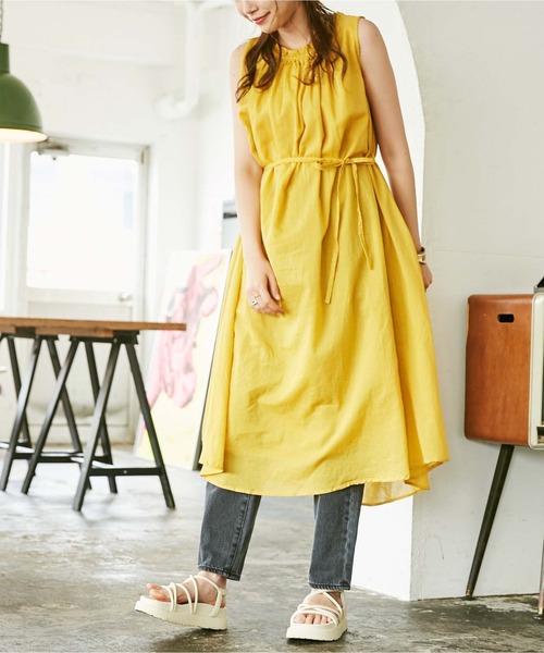 WEGO(ウィゴー)の「WEGO/【ZOZOTOWN&一部店限定】コットンフリルネックワンピース(ワンピース・レディース・ホワイト/ベージュ/カーキ/イエロー・FREE)」の19枚目の写真