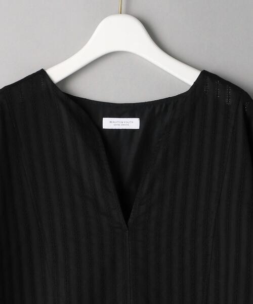 BEAUTY&YOUTH UNITED ARROWS(ビューティーアンドユースユナイテッドアローズ)の「BY カラミ織ストライプ フロントヨークブラウス(シャツ/ブラウス・レディース・ホワイト/ブラック・FREE)」の12枚目の写真