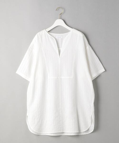 BEAUTY&YOUTH UNITED ARROWS(ビューティーアンドユースユナイテッドアローズ)の「BY カラミ織ストライプ フロントヨークブラウス(シャツ/ブラウス・レディース・ホワイト/ブラック・FREE)」の16枚目の写真