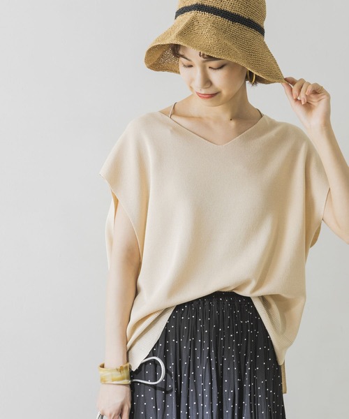 URBAN RESEARCH（アーバンリサーチ）の「ノースリーブミラノリブニット（ニット/セーター・レディース・グリーン/アイボリー/モカ・FREE）」の22枚目の写真