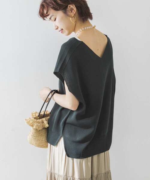 URBAN RESEARCH（アーバンリサーチ）の「ノースリーブミラノリブニット（ニット/セーター・レディース・グリーン/アイボリー/モカ・FREE）」の17枚目の写真