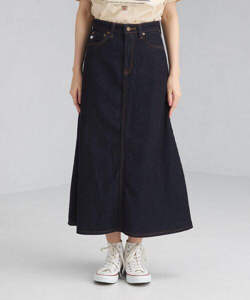 SOMETHING（サムシング）の「【別注】＜SOMETHING(サムシング)＞ デニム フレア スカート（デニムスカート・レディース・ネイビー/グレー/ライトブルー・M/S）」の4枚目の写真