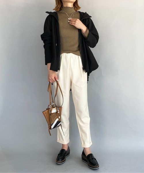 PICCIN（ピッチン）の「ラメロールトリミングニット（ニット/セーター・レディース・ブラック/ブラウン/オフホワイト・M）」の12枚目の写真