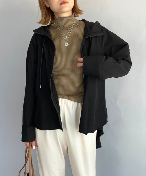 PICCIN（ピッチン）の「ラメロールトリミングニット（ニット/セーター・レディース・ブラック/ブラウン/オフホワイト・M）」の13枚目の写真