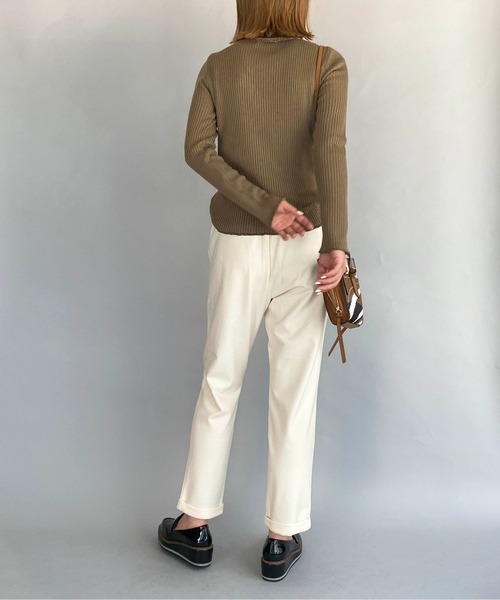 PICCIN（ピッチン）の「ラメロールトリミングニット（ニット/セーター・レディース・ブラック/ブラウン/オフホワイト・M）」の19枚目の写真