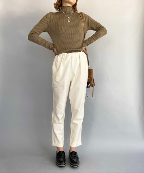 PICCIN（ピッチン）の「ラメロールトリミングニット（ニット/セーター・レディース・ブラック/ブラウン/オフホワイト・M）」の20枚目の写真