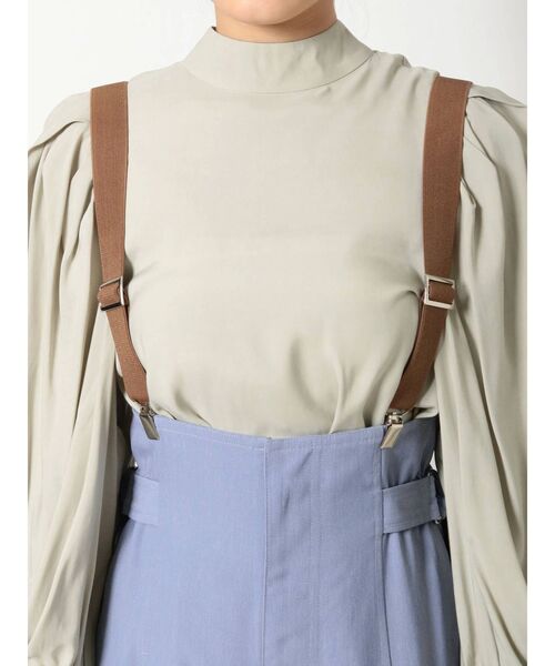 MERCURYDUO（マーキュリーデュオ）の「サスペンダー付ハイウエストパンツ（その他パンツ・レディース・ブルー/アイボリー/ミント・SMALL/MEDIUM）」の14枚目の写真