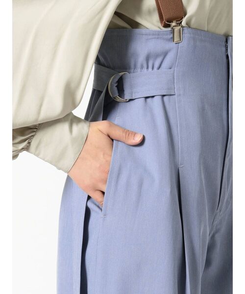 MERCURYDUO（マーキュリーデュオ）の「サスペンダー付ハイウエストパンツ（その他パンツ・レディース・ブルー/アイボリー/ミント・SMALL/MEDIUM）」の13枚目の写真