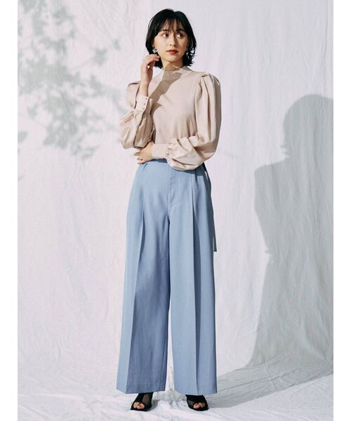 MERCURYDUO（マーキュリーデュオ）の「サスペンダー付ハイウエストパンツ（その他パンツ・レディース・ブルー/アイボリー/ミント・SMALL/MEDIUM）」の12枚目の写真