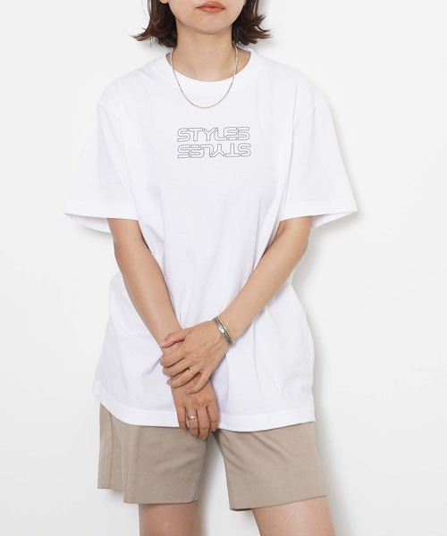 styles（スタイルス）の「Styles S/S TEE Center Chest Print（Tシャツ/カットソー・メンズ・ホワイト/ブラック/ベージュ・S/M/L）」の2枚目の写真