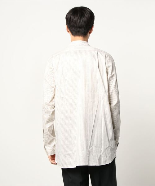 FRANK LEDER（フランクリーダー）の「FRANK LEDER WHITE LINE COTTON SHIRT (426038)（シャツ/ブラウス・メンズ・ライトベージュ・SMALL/MEDIUM/LARGE）」の3枚目の写真