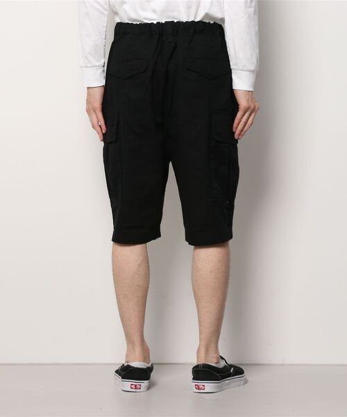 ８(eight)（エイト）の「綾織ワイドショーツ（カーゴパンツ・メンズ・ブラック/オフホワイト/ネイビー/ベージュ/オリーブ・LARGE/MEDIUM/SMALL）」の15枚目の写真