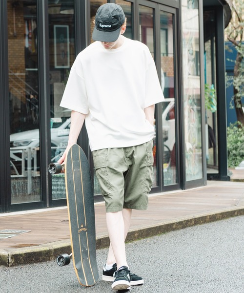 ８(eight)（エイト）の「綾織ワイドショーツ（カーゴパンツ・メンズ・ブラック/オフホワイト/ネイビー/ベージュ/オリーブ・LARGE/MEDIUM/SMALL）」の21枚目の写真