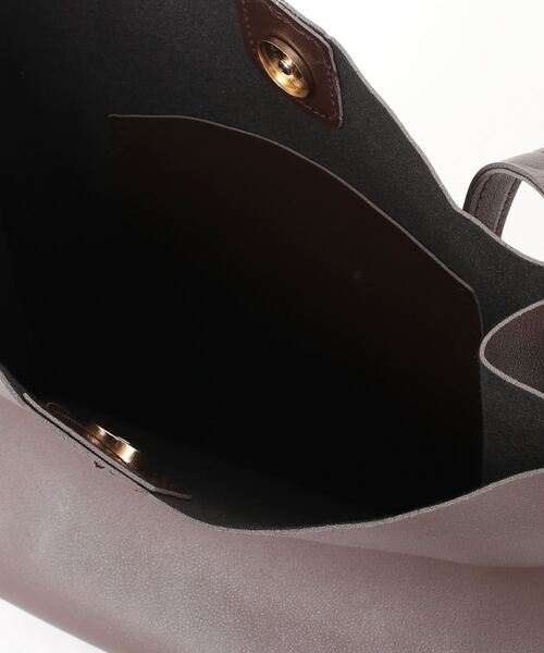 SETUP7（セットアップセブン）の「【SETUP7】スクエアPUショルダートート KNF　※（トートバッグ・レディース・ホワイト/ブラック/ダークブラウン/ブラウン・FREE）」の9枚目の写真