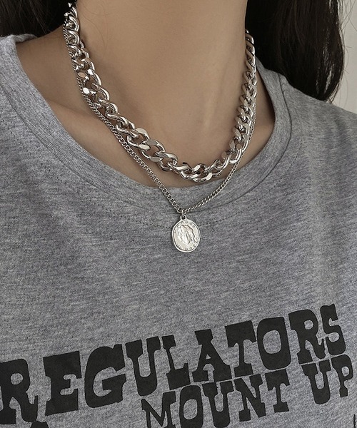 LA VORAGINE（ラ ヴォラジネ）の「チョーカーネックレス２本セット（男女兼用）（チョーカー・レディース・ゴールド/シルバー・FREE）」の7枚目の写真