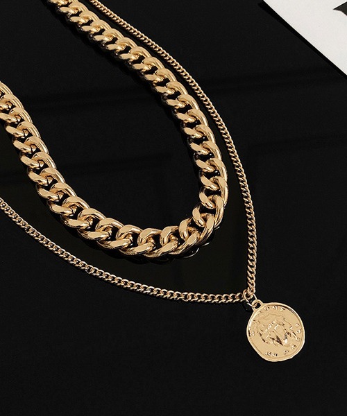 LA VORAGINE（ラ ヴォラジネ）の「チョーカーネックレス２本セット（男女兼用）（チョーカー・レディース・ゴールド/シルバー・FREE）」の11枚目の写真