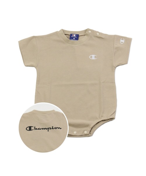 Champion（チャンピオン）の「Champion/チャンピオン　半袖ロンパース（ロンパース・キッズ・ブラック系その他/ブラック/ピンク系その他/オフホワイト/ブラック系その他3/ホワイト系その他/ブルー/ミント/ベージュ/ホワイト系その他2/ブラック系その他2/ベージュ系その他3/ベージュ系その他/ピンク/ホワイト系その他3・70cm/80ｃｍ）」の9枚目の写真