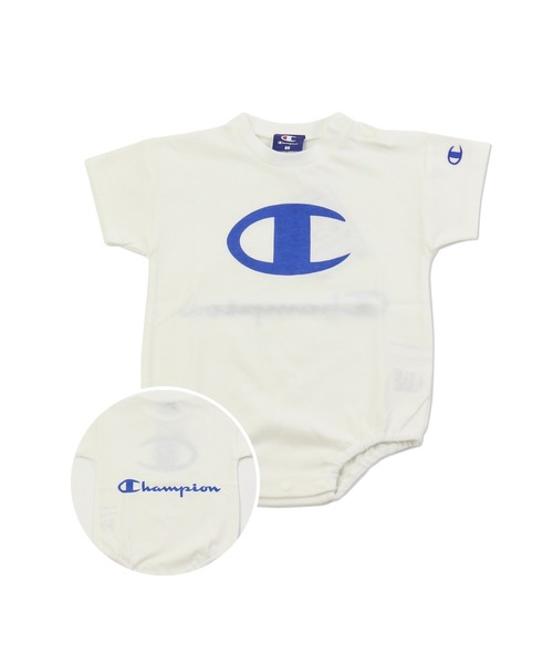 Champion（チャンピオン）の「Champion/チャンピオン　半袖ロンパース（ロンパース・キッズ・ブラック系その他/ブラック/ピンク系その他/オフホワイト/ブラック系その他3/ホワイト系その他/ブルー/ミント/ベージュ/ホワイト系その他2/ブラック系その他2/ベージュ系その他3/ベージュ系その他/ピンク/ホワイト系その他3・70cm/80ｃｍ）」の3枚目の写真