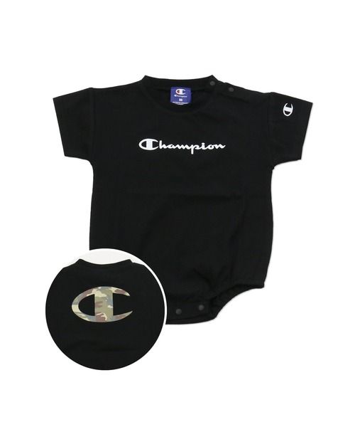 Champion（チャンピオン）の「Champion/チャンピオン　半袖ロンパース（ロンパース・キッズ・ブラック系その他/ブラック/ピンク系その他/オフホワイト/ブラック系その他3/ホワイト系その他/ブルー/ミント/ベージュ/ホワイト系その他2/ブラック系その他2/ベージュ系その他3/ベージュ系その他/ピンク/ホワイト系その他3・70cm/80ｃｍ）」の8枚目の写真