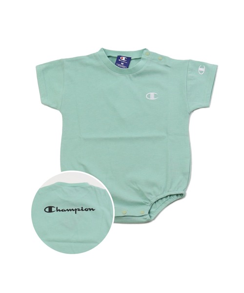 Champion（チャンピオン）の「Champion/チャンピオン　半袖ロンパース（ロンパース・キッズ・ブラック系その他/ブラック/ピンク系その他/オフホワイト/ブラック系その他3/ホワイト系その他/ブルー/ミント/ベージュ/ホワイト系その他2/ブラック系その他2/ベージュ系その他3/ベージュ系その他/ピンク/ホワイト系その他3・70cm/80ｃｍ）」の12枚目の写真