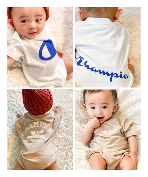 Champion（チャンピオン）の「Champion/チャンピオン　半袖ロンパース（ロンパース・キッズ・ブラック系その他/ブラック/ピンク系その他/オフホワイト/ブラック系その他3/ホワイト系その他/ブルー/ミント/ベージュ/ホワイト系その他2/ブラック系その他2/ベージュ系その他3/ベージュ系その他/ピンク/ホワイト系その他3・70cm/80ｃｍ）」の16枚目の写真