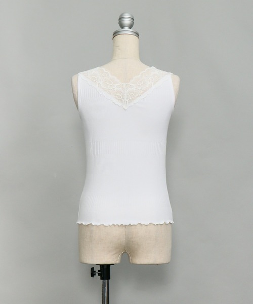 AS KNOW AS PINKY（アズノゥアズピンキー）の「ランダム前後なノースリーブタンクトップ（タンクトップ・レディース・オフホワイト/ブラック/ライトグリーン/ブルー・FREE）」の9枚目の写真