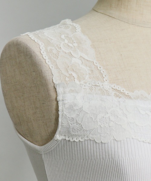 AS KNOW AS PINKY（アズノゥアズピンキー）の「ランダム前後なノースリーブタンクトップ（タンクトップ・レディース・オフホワイト/ブラック/ライトグリーン/ブルー・FREE）」の13枚目の写真