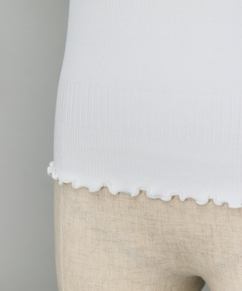 AS KNOW AS PINKY（アズノゥアズピンキー）の「ランダム前後なノースリーブタンクトップ（タンクトップ・レディース・オフホワイト/ブラック/ライトグリーン/ブルー・FREE）」の5枚目の写真