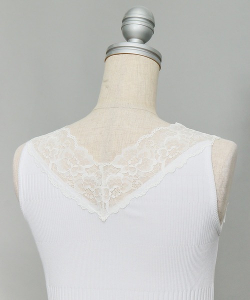 AS KNOW AS PINKY（アズノゥアズピンキー）の「ランダム前後なノースリーブタンクトップ（タンクトップ・レディース・オフホワイト/ブラック/ライトグリーン/ブルー・FREE）」の8枚目の写真