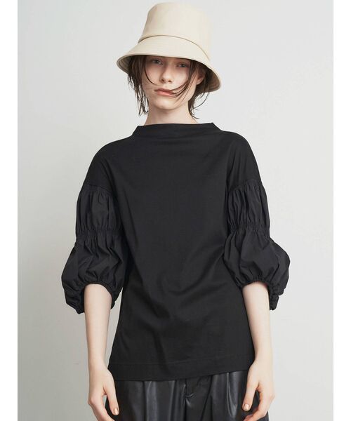 ELENDEEK（エレンディーク）の「マムルークハーフスリーブカットソー（Tシャツ/カットソー・レディース・ブラック/オフホワイト・FREE）」の4枚目の写真