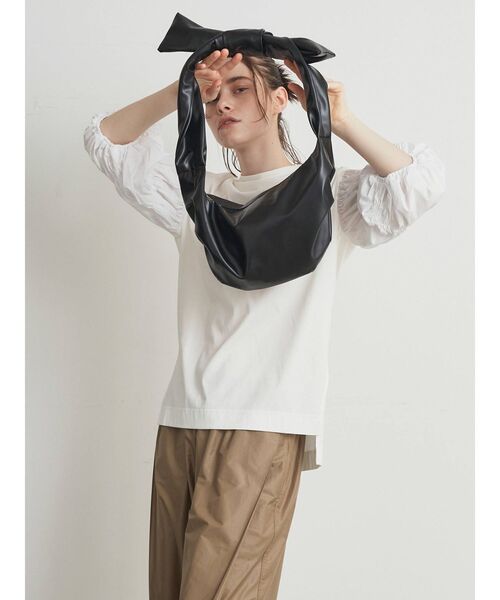 ELENDEEK（エレンディーク）の「マムルークハーフスリーブカットソー（Tシャツ/カットソー・レディース・ブラック/オフホワイト・FREE）」の9枚目の写真