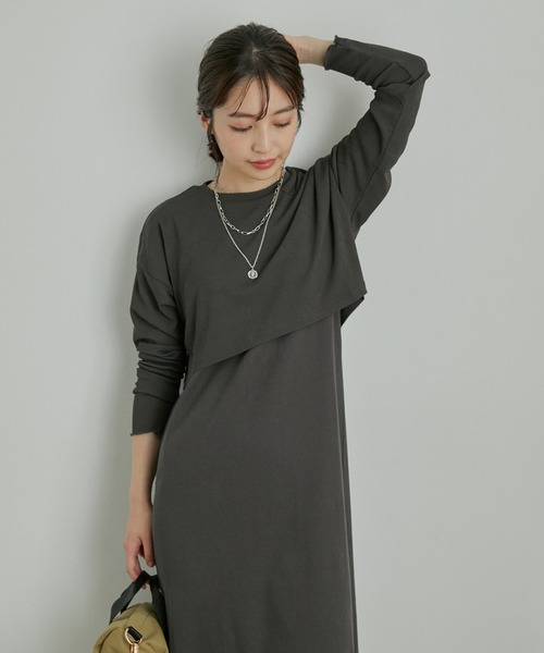 テレコレイヤード風ワンピース ワンピース Vis ビス のファッション通販 Zozotown