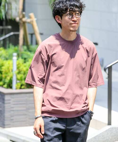 ITEMS URBANRESEARCH（アイテムズ アーバンリサーチ）の「クイックドライ クルーネックTシャツ（Tシャツ/カットソー・メンズ・ベージュ/ブラック/パープル/カーキ・MEDIUM/LARGE）」の5枚目の写真