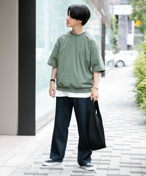 ITEMS URBANRESEARCH（アイテムズ アーバンリサーチ）の「クイックドライ クルーネックTシャツ（Tシャツ/カットソー・メンズ・ベージュ/ブラック/パープル/カーキ・MEDIUM/LARGE）」の17枚目の写真