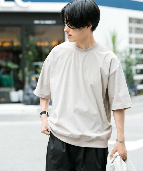 ITEMS URBANRESEARCH（アイテムズ アーバンリサーチ）の「クイックドライ クルーネックTシャツ（Tシャツ/カットソー・メンズ・ベージュ/ブラック/パープル/カーキ・MEDIUM/LARGE）」の18枚目の写真