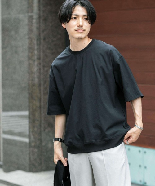 ITEMS URBANRESEARCH（アイテムズ アーバンリサーチ）の「クイックドライ クルーネックTシャツ（Tシャツ/カットソー・メンズ・ベージュ/ブラック/パープル/カーキ・MEDIUM/LARGE）」の21枚目の写真